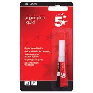 5 Star Super Glue Liquid Industrial Strength with Precision Nozzle 3g