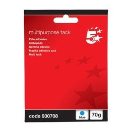 5 Star Multipurpose Tack Adhesive Re-usable Non-toxic 70g Blue [Pack 12]