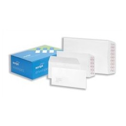 Croxley Script Envelopes Wallet Peal and Seal Pure White DL [Pack 500]