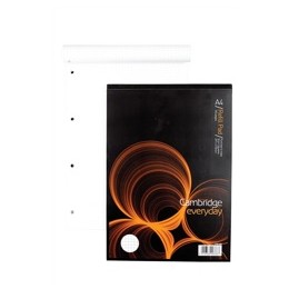 Cambridge Refill Pad Headbound Squared 5mm Punched 4 Holes 70gsm 160pp A4 Ref 100080199 [Pack 5]