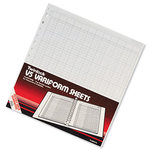 Twinlock V5 Variform 8 Column Cash Sheets Ref 75962 [Pack 75]