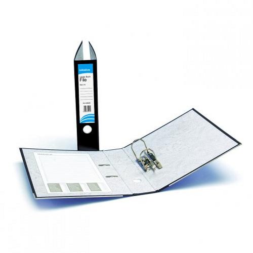 Initiative Polypropylene Coated Lever Arch File A4 70mm Spine Black [Pack of 10]