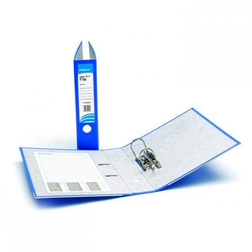 Initiative Polypropylene Coated Lever Arch File A4 70mm Spine Blue [Pack of 10]
