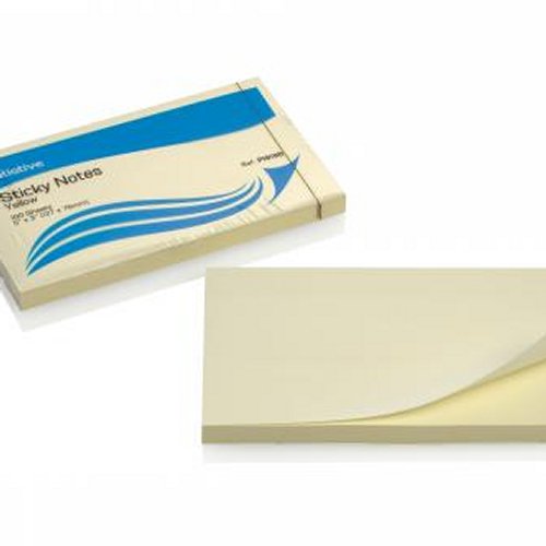Initiative Sticky Notes 76x127mm Yellow [Pack of 12]