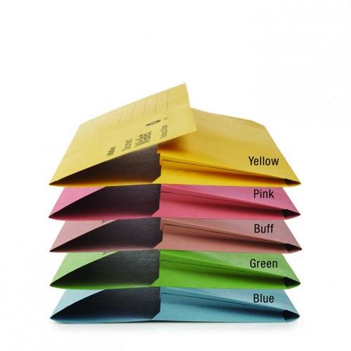 Initiative Document Wallet Foolscap Mediumweight Assorted [Pack of 50]