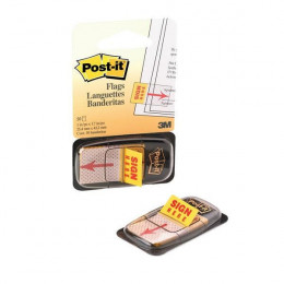Post-It Index 1 Inch Sign Here Pop-Up Dispenser