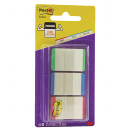 Post-It Strong Index Tabs Red, Green and Blue [Pack of 66 Tabs]
