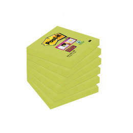 Post-it Super Sticky 76x76mm Asparagus Notes [Pack of 6]