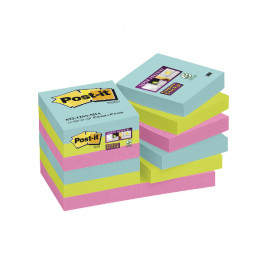Post-It Super Sticky Notes Miami 47.6x47.6mm [Pack of 12]