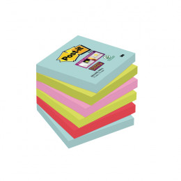 Post-It Super Sticky Notes Miami 76x76mm [Pack of 6]