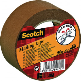 Scotch Paper Mailing Tape 50mmx50m Brown