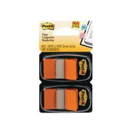 Post-It Index Dispenser Dual Pack Orange [Pack of 100]