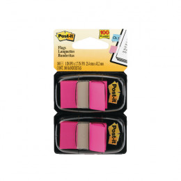 Post-It Index Dispenser Dual Pack Pink [Pack of 100]