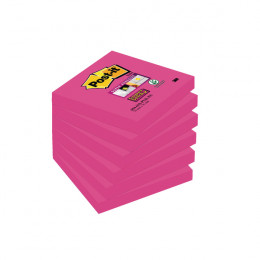 Post-it Super Sticky Notes 76x76mm Fuchsia [Pack of 6]