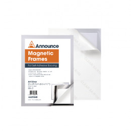 Announce Magnetic Frames A4 Silver [Pack of 2]