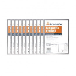 Announce Magnetic Frames A3 Silver [Pack of 10]