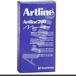Artline Fineliner 200 Pen Black [Pack of 12]