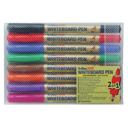 Artline 2 in 1 Whiteboard Marker Assorted [Pack of 8]