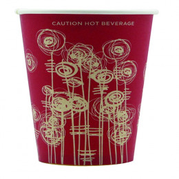 Paper Vending Cup 25cl Red and Gold [Pack of 1000]