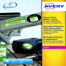 Avery Laser Labels Heavy Duty 14/Sheet White [20 Sheets]