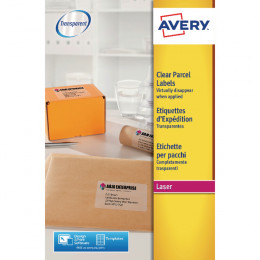 Avery Clear Laser Labels 1/Sheet 210x297mm L7167-25 [25 Sheets]