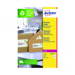 Avery Recycled Address Labels 16 Per Sheet White [Pack of 240]