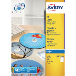 Avery Inkjet Full Face CD/DVD Labels [25 Sheets]