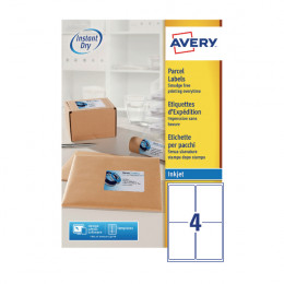 Avery Inkjet Address Labels 4/Sheet White 139x99.1mm J8169-100 [Pack of 100]