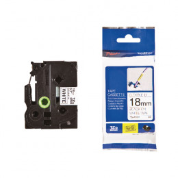 Brother Black-on-White TZE Tape 18mmx8m