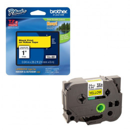 Brother P-Touch Tape 24mm Black-on-Yellow