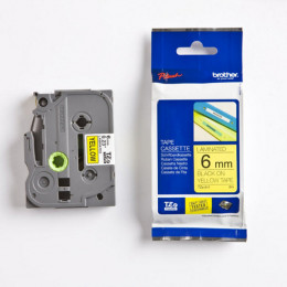 Brother P-Touch TZ Tape 6mm Black on Yellow