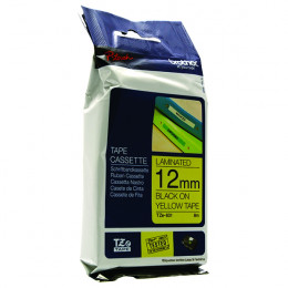 Brother P-Touch TZ Tape 12mm Black on Yellow