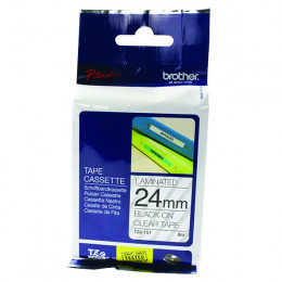 Brother P-Touch TZ Tape 24mm Black on Clear