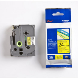 Brother P-Touch TZ Tape 24mm Black on Yellow