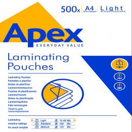 Fellowes Apex A4 Laminating Pouch Light Duty [Pack of 500]