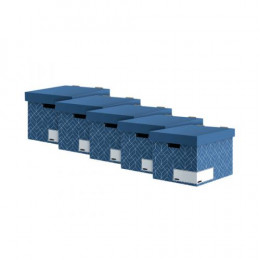 Bankers Box Decor Storage Box Blue [Pack of 5]