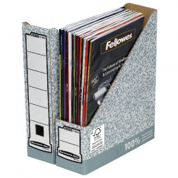 Fellowes R-Kive Magazine File Grey and White [Pack of 10]