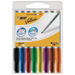 Bic Velleda 1741 Drywipe Assorted Marker [Pack of 8]