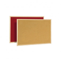 Bi-Office Memo Cork Board Red 900x600mm