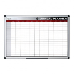 Bi-Office Magnetic Annual Planner 900x600mm