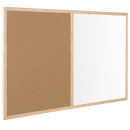 Bi-Office Cork Board Write-On Wipe-Off 600x400mm