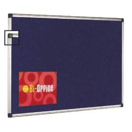 Bi-Office Blue Felt Board 1200x900mm Aluminium Frame