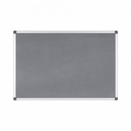 Bi-Office Maya Grey Felt Noticeboard Aluminium Frame 1200x1200