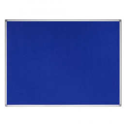 Bi-Office Earth-It Blue Felt Noticeboard Aluminium Frame 1200x900
