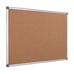 Bi-Office Cork Notice Board Aluminium Frame 1800x1200mm