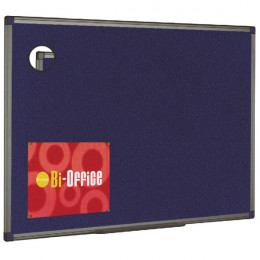 Bi-Office Blue Felt Notice Board 1200x900mm Aluminium
