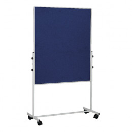 Bi-Office Mobile Felt Board 1500x1200mm Blue