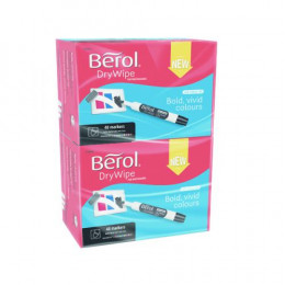 Berol Drywipe Marker Bullet Tip Assorted [Pack of 96]