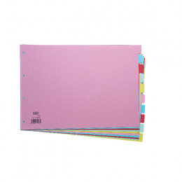 Elba A3 Card Dividers 10 Part Multi-Coloured