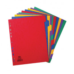 Elba Extra-Wide 10-Part Dividers Multi-Coloured